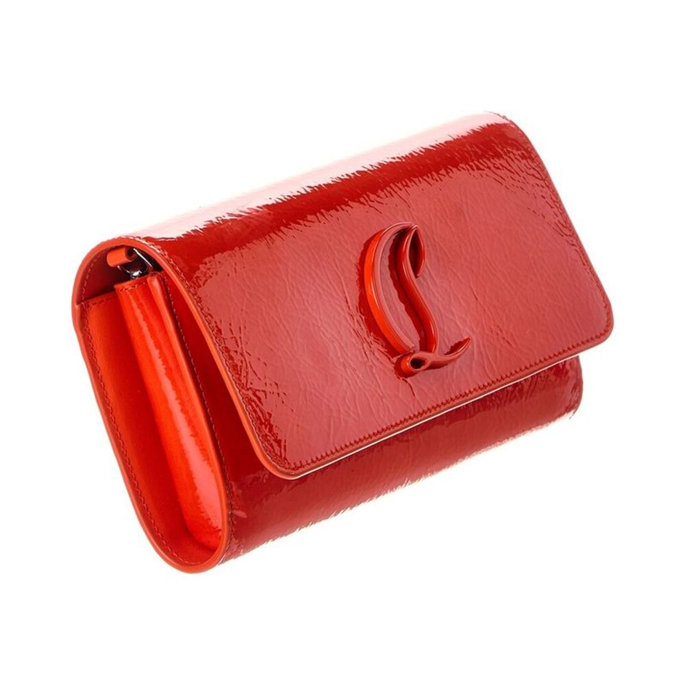 Christian Louboutin Loubi54 Patent Wallet On Chain, Orange - Picture 3 of 4